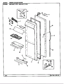Fresh Food Door parts for Maytag Refrigerator KRC22LA3W2/BP37A from AppliancePartsPros.com