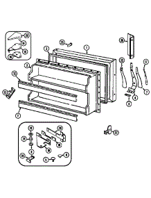 Freezer Door parts for Maytag Refrigerator GT21X93A/DF84A from AppliancePartsPros.com