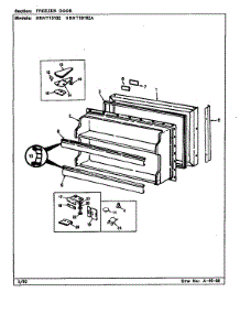 Freezer Door (Hrnt19192 / Cf51a) (Hrnt19192a / Cf52a) parts for Maytag Refrigerator HRNT19192A/CF52A from AppliancePartsPros.com