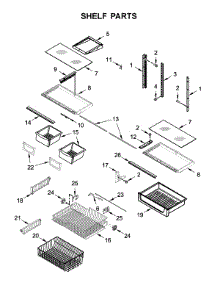 Shelf Parts parts for Maytag Bottom-Mount Refrigerator MBF1958FEZ02 from AppliancePartsPros.com