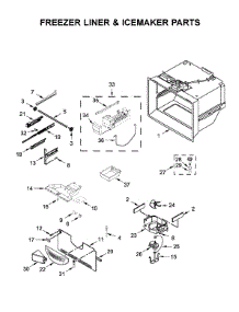 Freezer Liner & Icemaker Parts parts for Maytag Bottom-Mount Refrigerator MBF1958FEZ02 from AppliancePartsPros.com