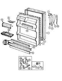 Fresh Food Door parts for Maytag Top-Mount Refrigerator GT23X8V-DF91A from AppliancePartsPros.com