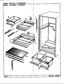 Shelves & Accessories parts for Maytag Top-Mount Refrigerator CNT23W8A-BF91B from AppliancePartsPros.com