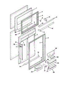 Inner Door parts for Maytag Top-Mount Refrigerator LRTD19A-AH59D from AppliancePartsPros.com