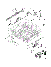 Upper Rack And Track Parts parts for Jenn-Air Dishwasher JDB8700AWS2 from AppliancePartsPros.com