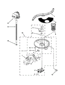 Pump, Washarm And Motor Parts parts for Jenn-Air Dishwasher JDB8700AWP3 from AppliancePartsPros.com