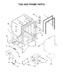 Tub And Frame Parts parts for Jenn-Air Dishwasher JDTSS245GX0 from AppliancePartsPros.com