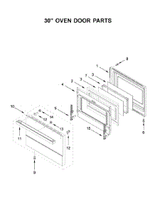 30" Oven Door Parts parts for Jenn-Air Range JDRP548HM00 from AppliancePartsPros.com