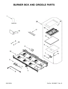 Burner Box And Griddle Parts parts for Jenn-Air Range JDRP548HM00 from AppliancePartsPros.com