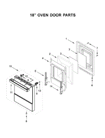 18" Oven Door Parts parts for Jenn-Air Range JDRP548HM00 from AppliancePartsPros.com