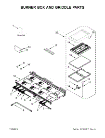 Burner Box And Griddle Parts parts for Jenn-Air Range JDRP548HM00 from AppliancePartsPros.com