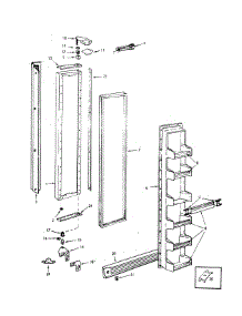 Freezer Door parts for Jenn-Air Side-By-Side Refrigerator JRS223-7N08A from AppliancePartsPros.com