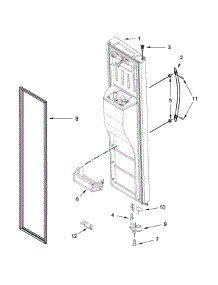 Freezer Door Parts parts for Jenn-Air Side-By-Side Refrigerator JSC23C9EEM00 from AppliancePartsPros.com