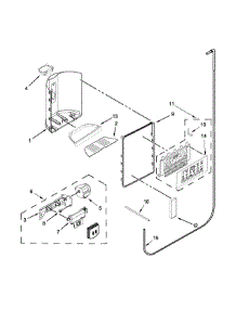 Dispenser Parts parts for Jenn-Air Side-By-Side Refrigerator JSC23C9EEM00 from AppliancePartsPros.com