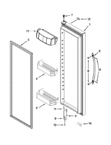 Refrigerator Door Parts parts for Jenn-Air Side-By-Side Refrigerator JSC23C9EEM00 from AppliancePartsPros.com
