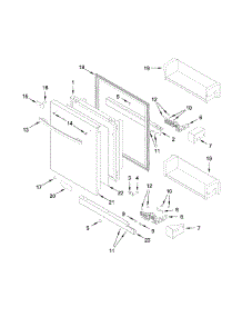 Door Parts parts for Jenn-Air Compact Refrigerator JUR24FLERS00 from AppliancePartsPros.com