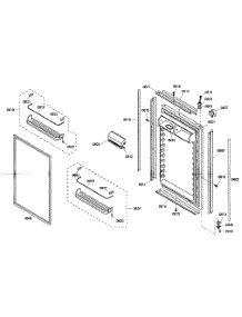Refrig Door parts for Thermador Bottom-Mount Refrigerator KBULT3675E01 from AppliancePartsPros.com