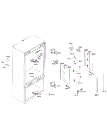 Cabinet Assy parts for Thermador Bottom-Mount Refrigerator T36IT71NNP/28 from AppliancePartsPros.com