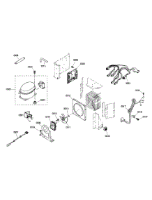 Compressor Assy parts for Thermador Side-By-Side Refrigerator KBUDT4855E/01 from AppliancePartsPros.com