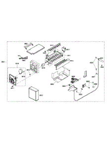 Ice Maker parts for Thermador Side-By-Side Refrigerator KBUDT4855E/01 from AppliancePartsPros.com