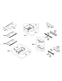 Shelf Assy 1 parts for Thermador Side-By-Side Refrigerator KBUDT4855E/01 from AppliancePartsPros.com
