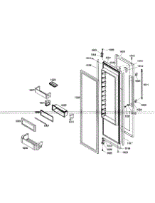 Door Assy 1 parts for Thermador Side-By-Side Refrigerator KBUDT4855E/01 from AppliancePartsPros.com