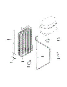 Evaporator parts for Thermador Side-By-Side Refrigerator KBUDT4855E/01 from AppliancePartsPros.com