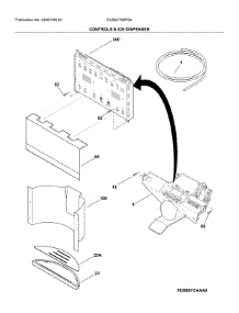 Dispenser parts for Electrolux Bottom-Mount Refrigerator E23BC79SPS4 from AppliancePartsPros.com