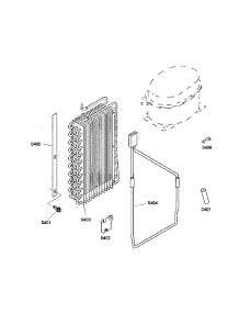 Evaporator parts for Thermador Side-By-Side Refrigerator KBUIT4865E01 from AppliancePartsPros.com