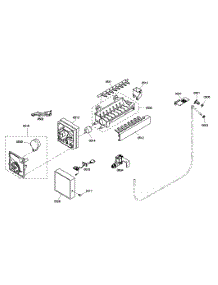 Ice Maker parts for Thermador Side-By-Side Refrigerator KBUIT4865E01 from AppliancePartsPros.com