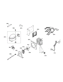 Compressor Assy parts for Thermador Side-By-Side Refrigerator KBUIT4865E01 from AppliancePartsPros.com