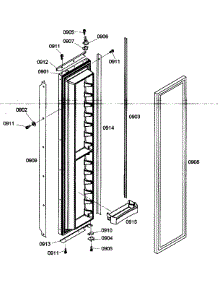 Freezer Door parts for Thermador Side-By-Side Refrigerator KBUIT4275E/01 from AppliancePartsPros.com