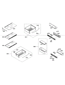 Shelfs 1 parts for Thermador Side-By-Side Refrigerator KBUIT4275E/01 from AppliancePartsPros.com
