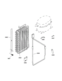 Evaporator parts for Thermador Side-By-Side Refrigerator KBUIT4275E/01 from AppliancePartsPros.com