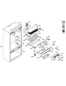 Cabinet 1 Assy parts for Thermador Bottom-Mount Refrigerator T36IT71NNP/35 from AppliancePartsPros.com