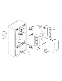 Cabinet 2 Assy parts for Thermador Bottom-Mount Refrigerator T36IT71NNP/35 from AppliancePartsPros.com