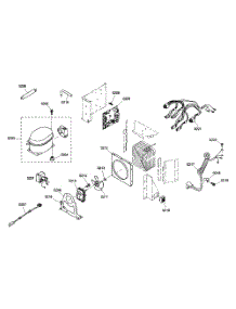 Compressor parts for Thermador Bottom-Mount Refrigerator KBURT3675E01 from AppliancePartsPros.com