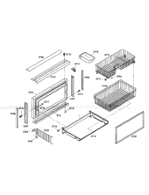 Freezer Door parts for Thermador Bottom-Mount Refrigerator KBURT3675E01 from AppliancePartsPros.com