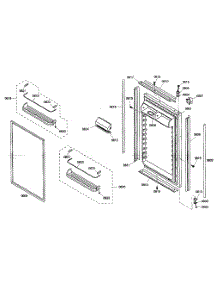 Refrig Door parts for Thermador Bottom-Mount Refrigerator KBURT3675E01 from AppliancePartsPros.com