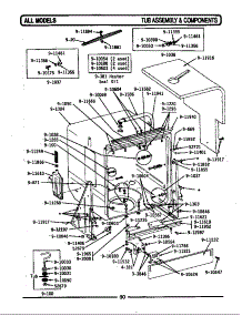 Tub Assembly & Components parts for Maytag Dishwasher LWC202 from AppliancePartsPros.com