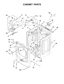 Cabinet Parts parts for Maytag Dryer MGD8200FW1 from AppliancePartsPros.com
