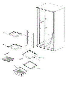 Deli And Ref Shelf parts for Maytag Side-By-Side Refrigerator PSD243LGRQ-PPSD243LGC0 from AppliancePartsPros.com