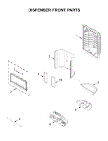 Dispenser Front Parts parts for Maytag Bottom-Mount Refrigerator MFI2570FEZ06 from AppliancePartsPros.com