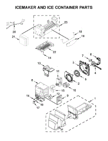 Icemaker And Ice Container Parts parts for Maytag Bottom-Mount Refrigerator MFI2570FEZ06 from AppliancePartsPros.com