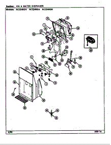 Ice & Water Dispenser (Rc224rda / Ds37a) (Rc224rda / Ds37b) (Rc224rdk / Ds35a) (Rc224rdv / Ds36a) (Rc224rdv / Ds36b) parts for Magic Chef Refrigerator RC224RDA/DS36B from AppliancePartsPros.com