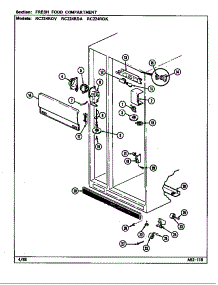 Fresh Food Compartment (Rc224rda / Ds37a) (Rc224rda / Ds37b) (Rc224rda / Ds35a) (Rc224rda / Ds36a) (Rc224rda / Ds36b) parts for Magic Chef Refrigerator RC224RDA/DS36B from AppliancePartsPros.com