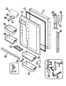 Fresh Food Door parts for Maytag Refrigerator GT21X93V/DF83A from AppliancePartsPros.com