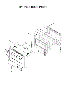 30" Oven Door Parts parts for Jenn-Air Range JDRP548HL00 from AppliancePartsPros.com