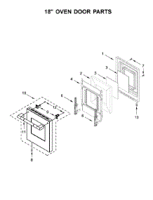 18" Oven Door Parts parts for Jenn-Air Range JDRP548HL00 from AppliancePartsPros.com