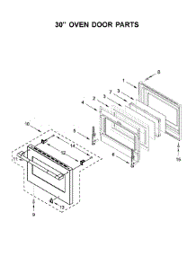 30" Oven Door Parts parts for Jenn-Air Range JDRP548HL00 from AppliancePartsPros.com